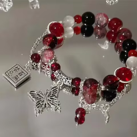 10 best sales red beaded bracelets - №3