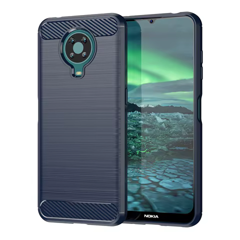 Silicone Case for Nokia G10 G20 G11 G21 G50 Shockproof Carbon Fiber Back Cover for nokia g60 g400 Soft Matte phone cases 8 best sales nokia g10 black case - №8