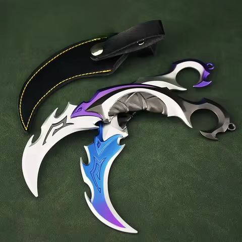 Valorant Keychain Melee Reaver 2.0 Karambit Knife 16cm Metal M4 Anime Figure Cosplay Weapon Samurai Sword Gift Toy for Boys 8 best sales valorant keychain - №4