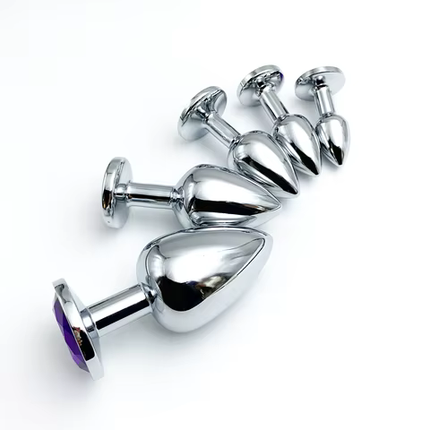 Metal Anal Plug Jewelry Base Beginner To Expert 5 Size Butt Plug,Adult Toys Tail Female/Male Dildos Sex Toys Couples Adults Game 12 best sales 1 m dildo - №3