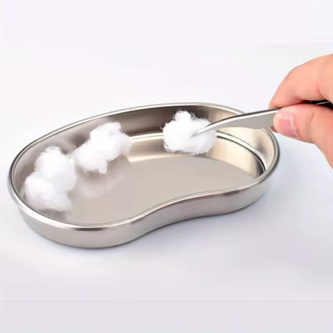 3Pcs/Set Stainless Steel Kidney Shaped Sterilized Tray Jar Pot Container Bottle Tweezers Surgical Cosmetic Tattoo Accesory 10 best sales surgical tray - №5