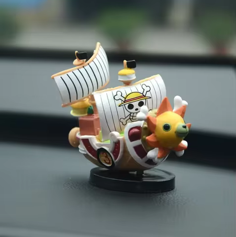 Anime One Piece Ship Figure Luffy Model Toy Super Cute Mini Boat THOUSANDSUNNY Going Merry Assembled Model Action Figure Gifts 10 best sales one piece barco - №3