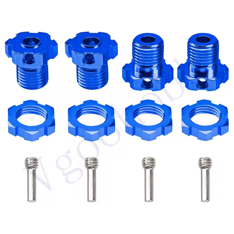 4Pack Aluminum 17mm Splined Wheel Hex Hub Nut for Traxxas E-Revo Revo 3.3 E-Maxx Summit Slayer Pro 4X4 1/10 RC Monster Truck 8 best sales traxxas revo 3.3 parts - №2