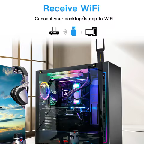FENVI 1800Mbps WiFi 6 USB Adapter Dual Band 2.4G/5Ghz Wireless WiFi Receiver USB 3.0 Dongle Network Card For Laptop PC Win 10/11 6 best sales receptor duosat - №4