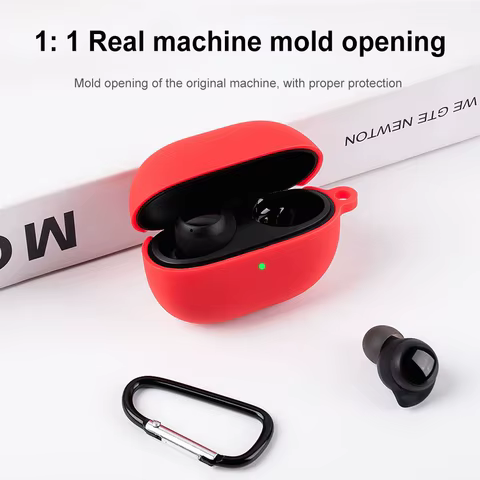 Portable Headphone Box Case with Hook Charging Box Protective Cover Replacement Accessories Anti Scratch for Redmi Buds 3 Lite 12 best sales redmi buds 3 case - №2