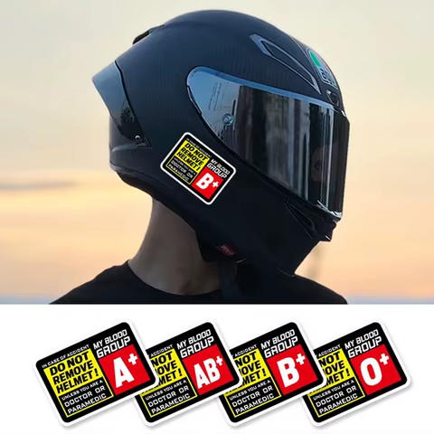 Blood Type Race Car Driver Helmet Decoration Motorcycle Front Fairing Stickers for Yamaha Kawasaki Suzuki Honda Harley KTM Vespa 6 best sales harley sticker - №6