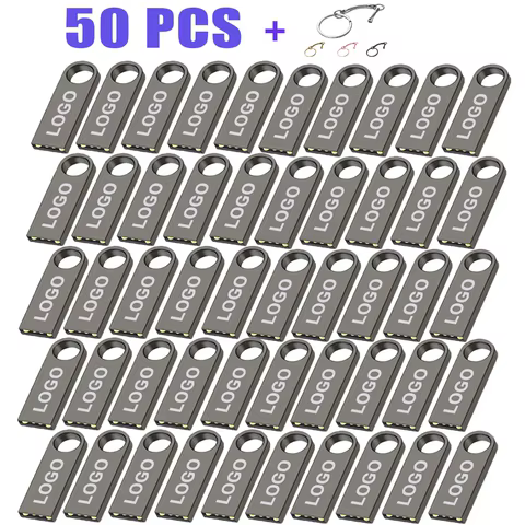 50PCS/lot Metal USB 2.0 Flash Drives 1GB 2GB 4GB Pendrive 8GB 16GB Pen Drive 32GB 64GB Memory USB Sticks 128MB 256MB Free LOGO 8 best sales 2gb memory usb - №7