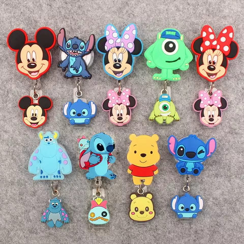 Cartoon Creative Two Face Style Badge Reel Nurse Workers Enfermera ID Holder Girl Boy Retractable Name Card Holder Accessory 6 best sales name tag nurse - №4