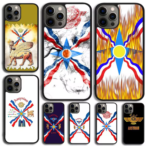 Assyria Flag Assyrian Phone Case For apple Plus X XS Max XR iPhone 16 15 14 13 12 Mini 11 Pro Max Cover Shell coque 8 best sales assyrian flag - №4