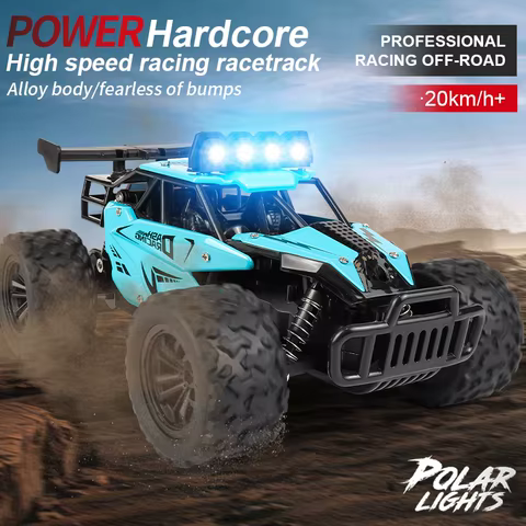 Remote Control Car RC Drift Racing 1:16 Vehicle Off Road Alloy 2.4G Radio High-Speed Trucks With LED Light Climbing Gift Kid Toy 10 best sales 1 16 rc car - №1