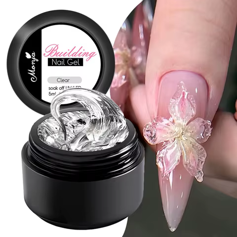 5/15ml Clear Non-Stick Hand Extension Gel Nail Polish 3D Shaping/Sculpting/Carving UV/LED Gel Milky Jelly Hard Gel Manicure DIY 10 best sales clear nail polish - №5