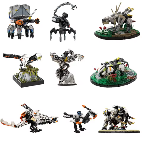 Gobricks Moc Horizon Zero Dawn Shell-Walker Stormbird Sawtooth Watcher Longleg Bricks DIY Sunwing Building Blocks Toy Gift 10 best sales lego horizon - №5