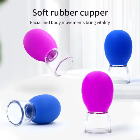 1/5/10pcs Silicone Massage Cupping For Body Face Neck Eye Cellulite Massager Vacuum Tank Body Facial Care Anti-aging Beauty Tool 10 best sales gusha facial - №10