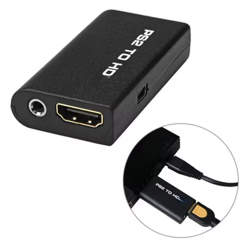 Ps2 To Hdmi-Compatible Compatible Converter Adapter Audio Video With 3.5mm Cable Supports Pc Ps2 480i 480p 576i Display Modes 12 best sales vhs to digital converter - №11