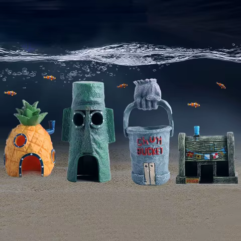 10 best sales spongebob aquarium decoration - №2