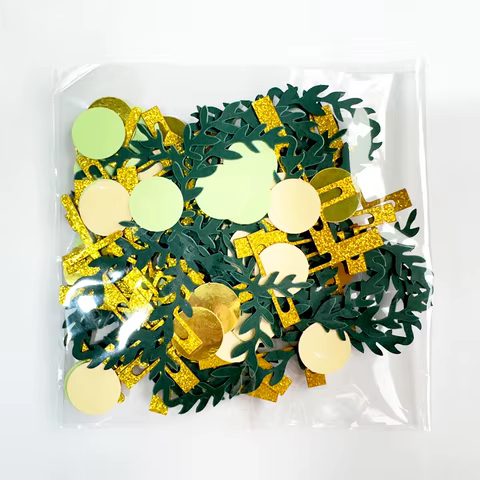 Church Wedding baby shower Confetti Cross Bible Table Scatter Green leaves Sequins Birthday Holy Communion DIY Party Supplies 12 best sales confetti wedding - №12