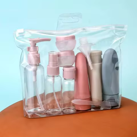 Perfume Bottle Set Refillable Spray Lotion Shampoo Shower Tube Bottling Refill Cosmetic Travel Liquid Container Portable Tool 8 best sales empty toothpaste tubes - №3