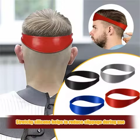 DIY Home Hair Trimming Haircut Curved Headband Silicone Neckline Shaving Template Hair Cutting Guide Barber Hair Styling Tools 10 best sales self cut system - №7