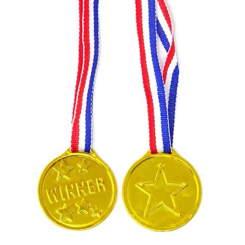 10/20Pcs Plastic Gold Winner Award Medals Kids Birthday Party Favors Sports Game Prize Toys Soccer Football Party Pinata Filler 8 best sales medals - №1