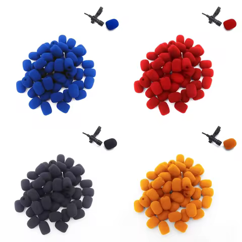 6mm 10pcs Mini Headset Microphone Cover Sponge Foam Windscreen Replacement Lavalier Gooseneck Conference Mic Cover 10 best sales mic foam cover - №10