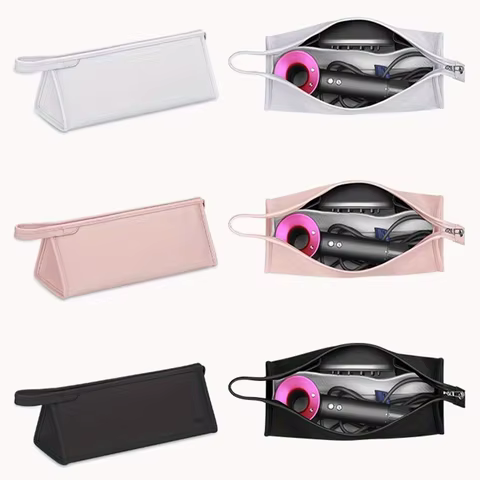 Portable Hair Dryer Storage Bag, Hair Dryer Travel Storage Bag, PU Leather Storage Bag Portable Travel Case Storage for Dyson 10 best sales dyson travel case - №1