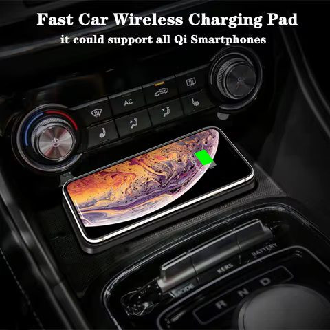 Car Wireless Charger for Iphone 16 15 15 Pro Max 14 13 12 X Samsung S24 S23 Wireless Car Charger Silicone Pad Stand Fast Charger 10 best sales moto g power 2022 - №6