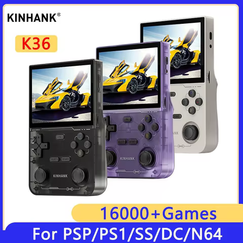 KINHANK K36 Retro Handheld Video Game Console 500nit 3.5 Inch IPS Screen 16000 Games Emulator for PS1/PSP/DC/N64/SS 10 best sales arcade powkiddy a12 - №5