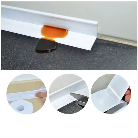 Shower Bath Sealing Tape Strips PVC Self Adhesive Waterproof Wall Sticker for Bathroom Kitchen Seal Caulk Strip Sink Mold Proof 12 best sales spongebob bracelet - №1