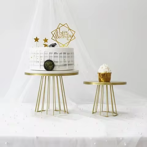 10 best sales gold cake stand set - №9