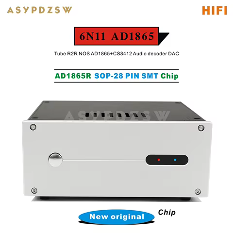 HIFI Stereo 6Z4+6N11 Tube decoder R2R NOS AD1865+CS8412 Audio AD1865 DAC (DAC Chip optional) 12 best sales r2r dac - №2