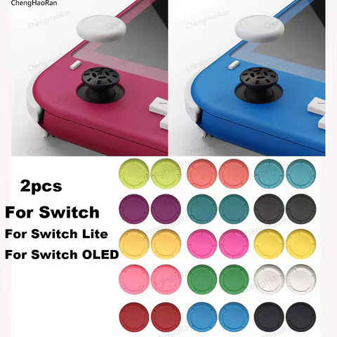 2PCS Silicone Rubber Protective Skin Joystick Grips Cap For Switch NS Lite Oled Controller Joy-Con Rocker Cover 12 best sales nintendo switch lite protector - №7