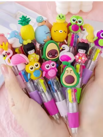 20PCs/lot Cute Cartoon 4 Color Mini Ballpoint Pen Kawaii Unicorn Flamingo Retractable Stationery Gift School Office Supplies 8 best sales sanrio unicorn - №4