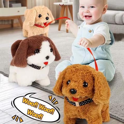 Electronic Walking and Barking Plush Dog Toy Interactive Puppy Dog with Remote Control Leash for Kids Toddler Gifts 8 best sales pitbull plush - №2