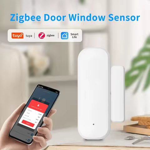 Tuya Zigbee Door Sensor for Smart Home Wireless Window Detector Remote Control Smart Life APP Alexa Home Security Alarm System 10 best sales sensor smart - №4