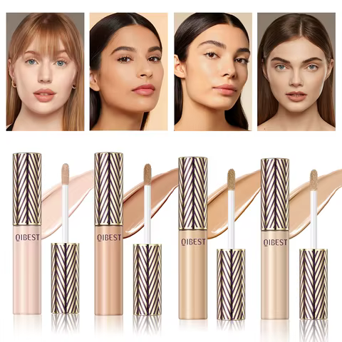 QIBEST 7ml Face Concealer Liquid Foundation Face Makeup Primer Cosmetic Anti Dark Circles Makeup Modify Corrector maquillaje 12 best sales colour corrector - №8