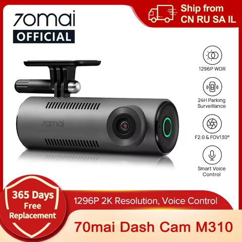 70mai Dash Cam M310 1296P Resolution 130°FOV Smart Voice Control Support 24H Parking Guard Night Vision 70mai M310 Car DVR 10 best sales qin 1s 4g - №3