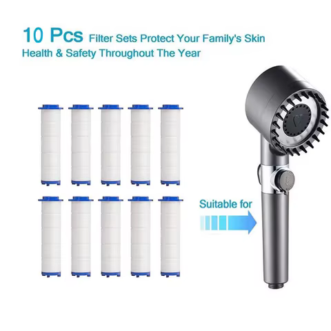 Hand Shower Filters, Set of 10 Replacement Filters for Hard Water, Remove Chlorine and Harmful Substances More Effectively 10 best sales mineral filter - №4