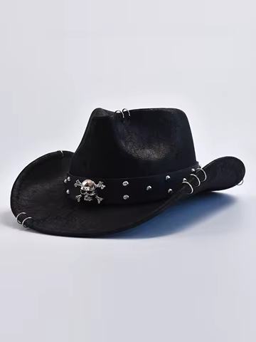 Faux Leather Vintage Western Cowboy Hat For Men Gentleman Jazz Hats Panama Cowgirl Hat Sombrero Hombre 12 best sales cowboy hat band - №6