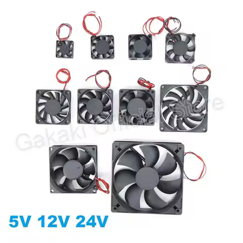 4010 12025 8010 30mm dc 5V 12V 24V Cooling Fan Brushless Motor Case Quiet 40MM 50MM 60MM 70MM 80MM 90MM 120MM for 3D print 2PIN 8 best sales growbox 40x40 - №1