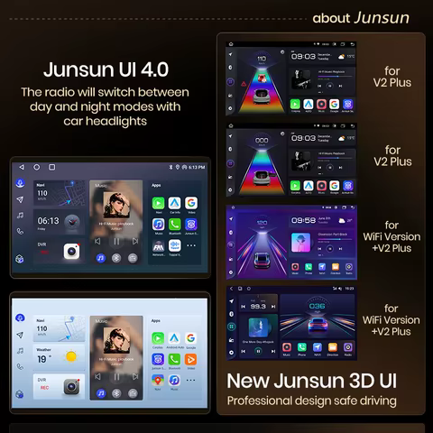 Junsun V1 Plus Car Radio For Peugeot 107 Toyota Aygo Citroen C1 2005 - 2014 wireless CarPlay Android Auto No 2 din 2din DVD 8 best sales portable dvd player with screen - №7