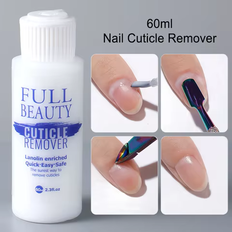 60/30ml Nail Cuticle Remover Softener Liquid Exfoliator Cuticle Oil Treatment Manicure Soften Dead Skin for Pedicure Nails Care 6 best sales cuticle softener - №1
