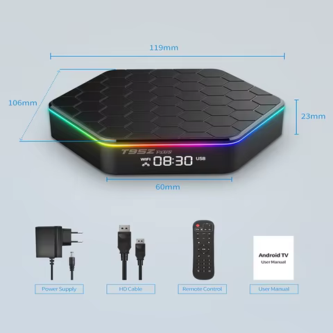 T95Z PLUS Allwinner H618 Android 12 8K UHD WIFI6 TV Box Dual-band WiFi BT5.0 Ethernet 100M Set-top box 6 best sales receptor duosat - №5