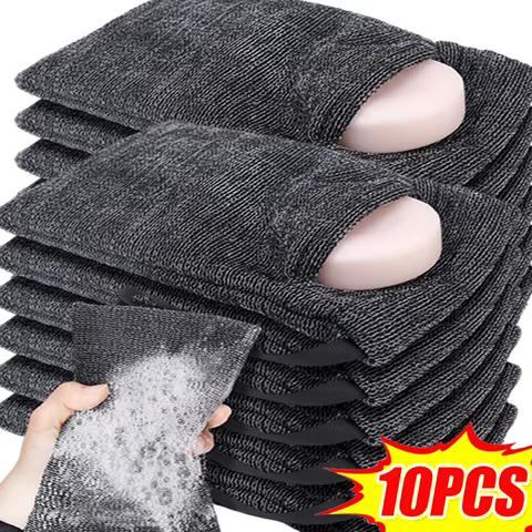 10/1PCS Bath Cleansing Foaming Net Double-layer Thickened Soap Bag Body Exfoliating Scrubber Sponges Bathroom Nylon Soap Pocket 12 best sales net sponge - №12
