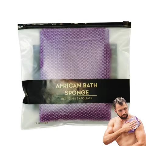 African Exfoliating Net Sponge Back Scrubbing Skin Smoother Cleaning Tool Bath Net Sponge Shower Body Thick Foam Soap Network 12 best sales net sponge - №11