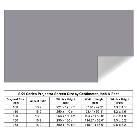 12 best sales reflective projector screen - №3