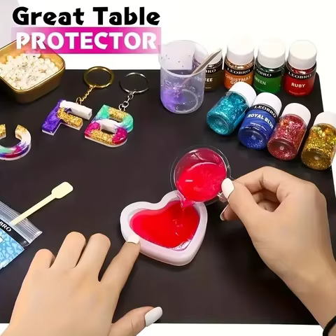 Different Color Large Silicone Mats For Table Mats Kitchen Baking Resin Molds Jewelry Handmade Crafts Decoration 10 best sales silicon resin - №3