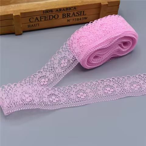 10 Yards High Quality Beautiful White Lace Ribbon Tape 40MM Lace Trim DIY Embroidered For Sewing Decoration african lace fabric 10 best sales embroidered trim - №2