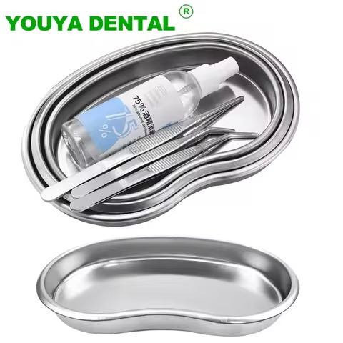 Stainless Steel Kidney Shaped Sterilized Tray Jar Pot Container Bottle Tweezers Medical Dental Surgical Cosmetic Tattoo Accesory 10 best sales surgical tray - №6