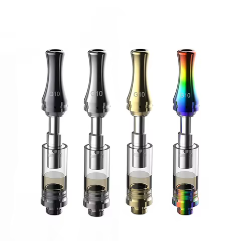 Greenlightvapes 1.0ml Empty Cartridges Disposible Carts Preheat Battery Atomizer Ceramic Heat Element Tank Vape Thick Oil Vapor 10 best sales vape disposable - №2