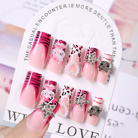 8 best sales hello kitty fake nails - №6
